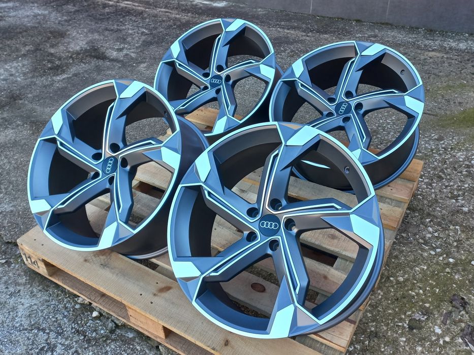 18"AUDI Rotor26 Matt Gunmetal Polish 8Ж ет30 A5 A6 A7 A8 Q3 Q5 Q7 Нови