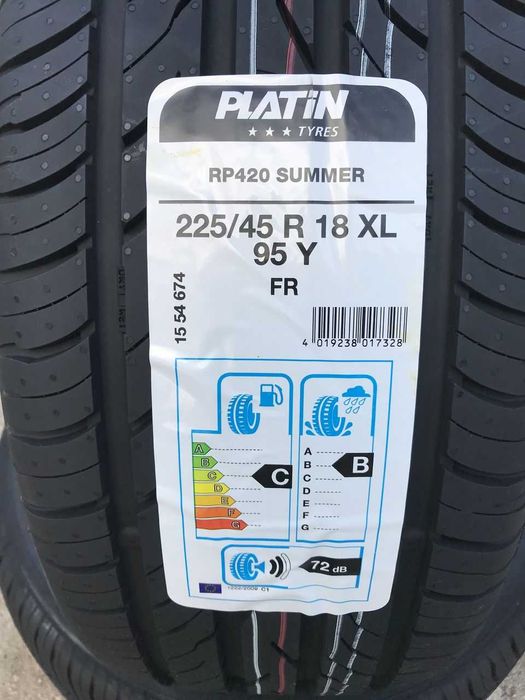 225/45/18 Летни гуми PLATIN 225/45 R18 XL с борд DOT24 made in GERMANY