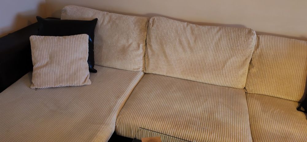 Диван кадифе и кожа