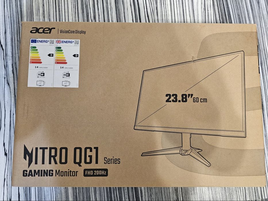 Monitor Gaming Acer Nitro QG1 – 23.8" FHD 200Hz – NOU, sigilat
