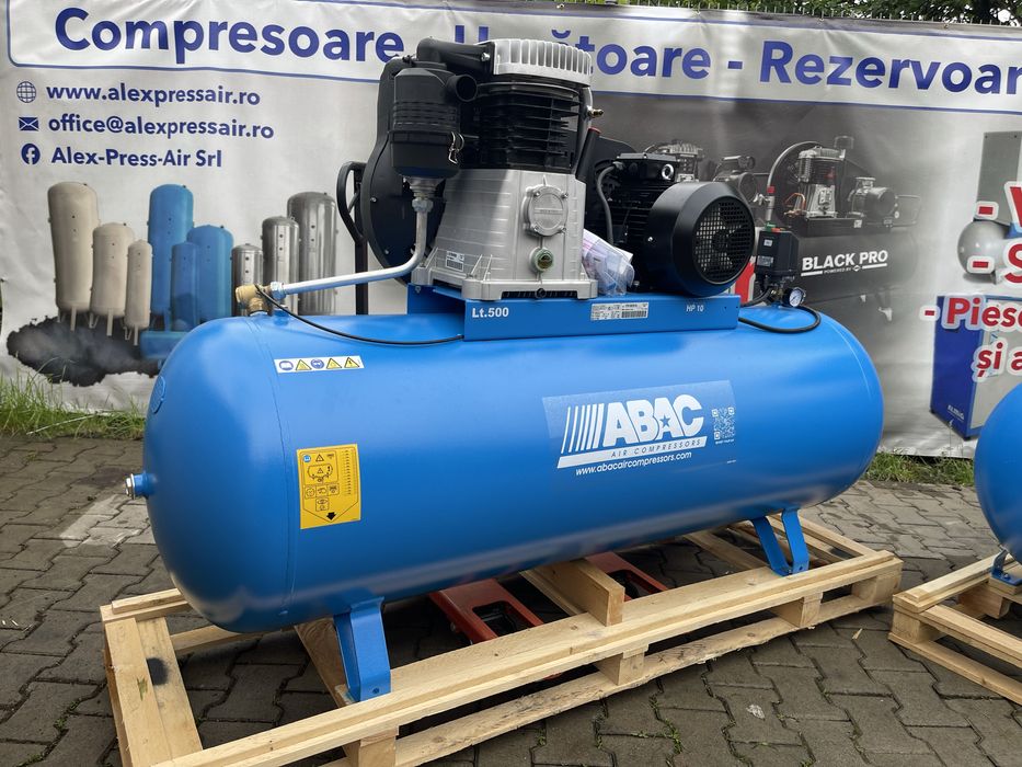 Compresor cu Piston 500l ABAC /10HP / 7,5kw / 11Bar/ Compresoare aer