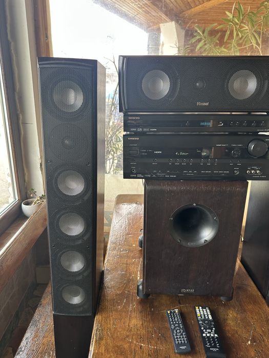 Домашно кино  магнат и двд и ресейвър