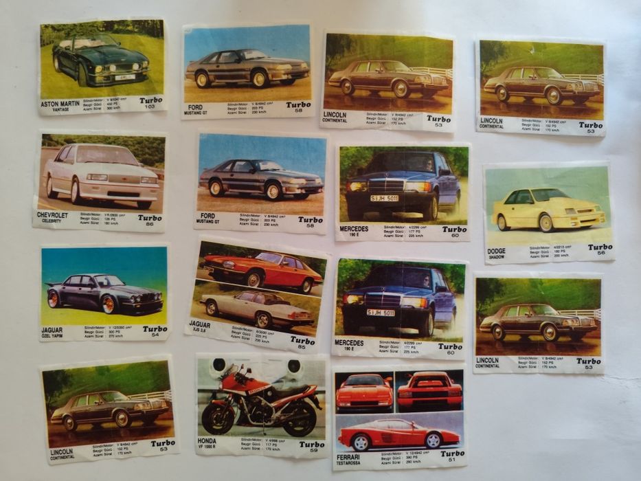 Картинки от дъвки Турбо - ретро листчета