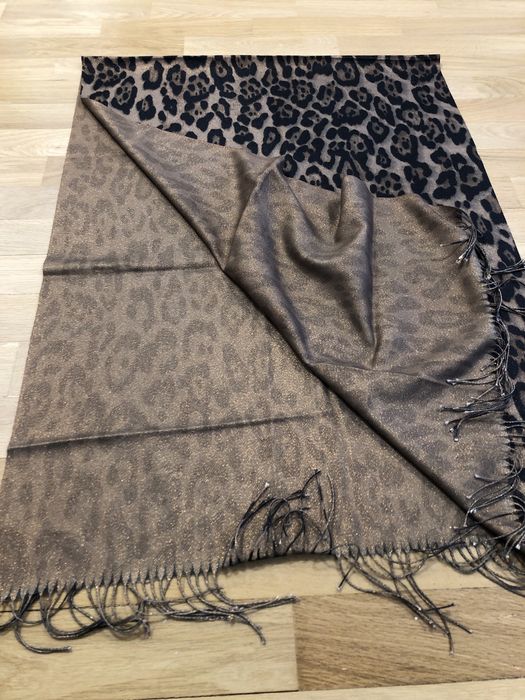 Esarfa animal print leopard 100% vascoza noua
