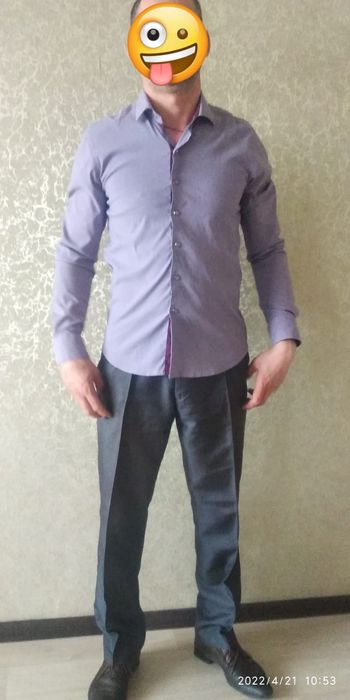 Полувер, рубашка, брюки