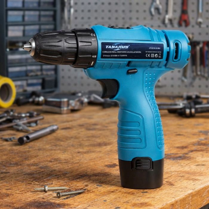 Комплект безжичен винтоверт с Led осветление, 2 батерии и куфар - всич