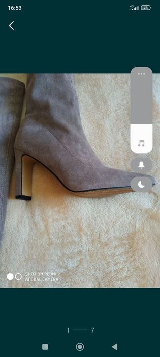 Ботфорты замшевые, новые