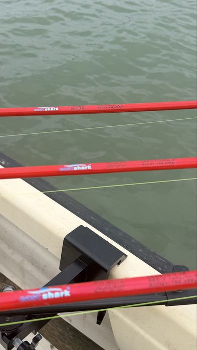 Lansete Dunare East Shark Echipate Complet 4 Bucati 2,4m Pline