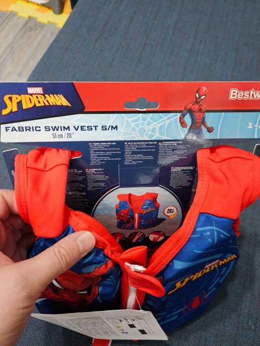 Детска жилетка за плуване, дунапрен, Spiderman 1-3 г./11-19 кг, НОВА