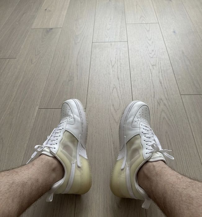 Nike Air Force 1 React White / Light Bone - Mărimea 44 (28 cm)