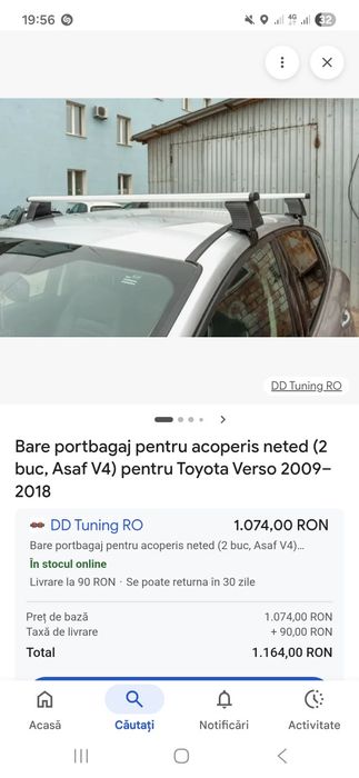 Barii portbagaj Original Toyota verso 2012-2018