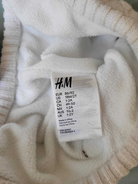 Caciula si manusi H&M 3-6 luni, 1-2 ani