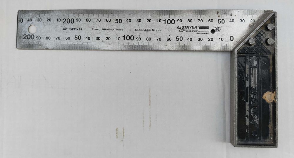 угольник Stayer 25см