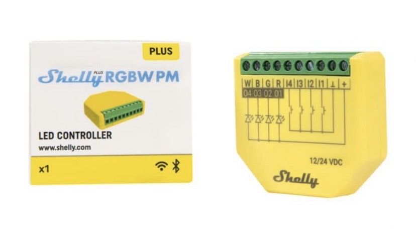 Releu shelly rgbw pm plus