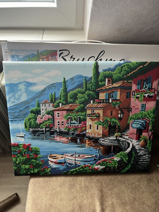 Картина по номера рисувана с акрилни бои