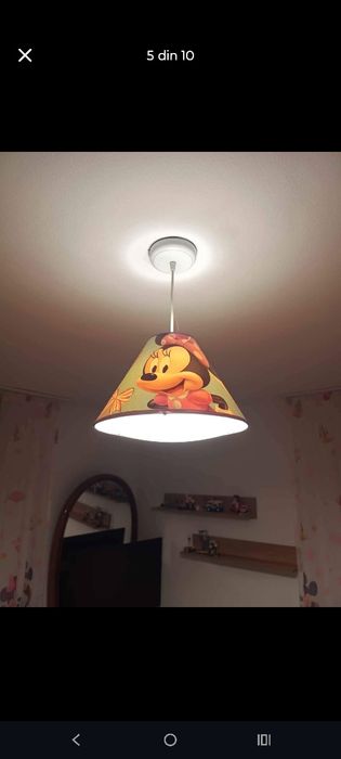 Perdele și candelabru cu Minnie mouse