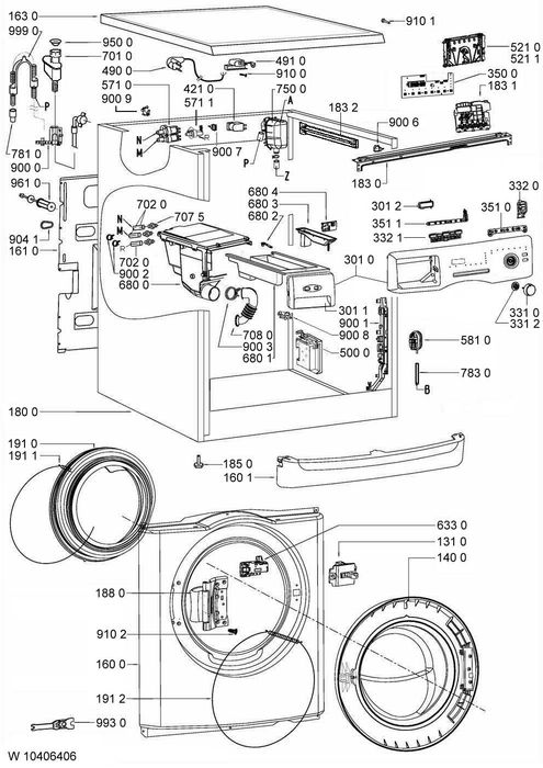 пералня Whirlpool AWOE 81200 C за части  – електроника, помпа и мотор