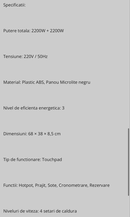 Aragaz electric cu inductie