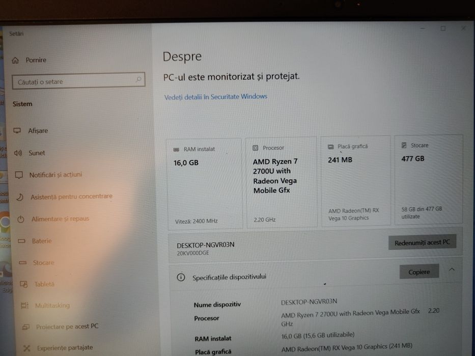 Lenovo Thinkpad E 585/ Ryzen 7/ 16 GB / ssd 512 gb