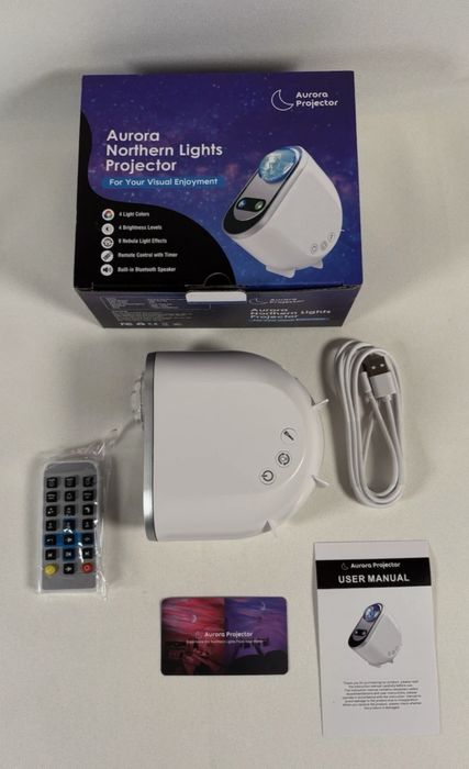 Lampa de Veghe cu muzica, Proiector 3 in 1, Bluetooth, zgomote albe