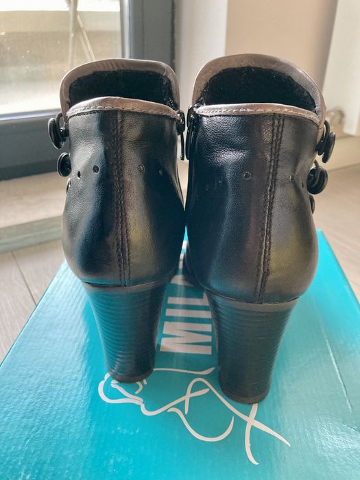 Botine ghete imblanite piele naturala, marimea 36