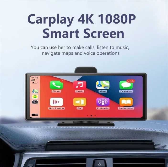 10.25'' монитор CarPlay Android Auto DVR камера за задно виждане GPS
