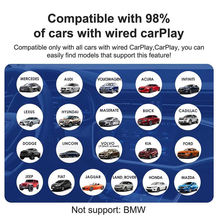 Adaptor USB Carplay Android Auto AI Box Wireless YouTube Netflix