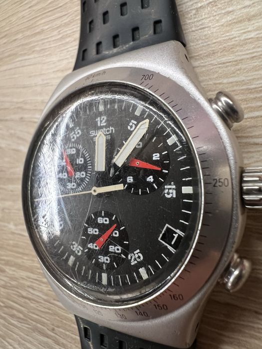 Ceas chronograph Swatch Irony aluminium four jewels