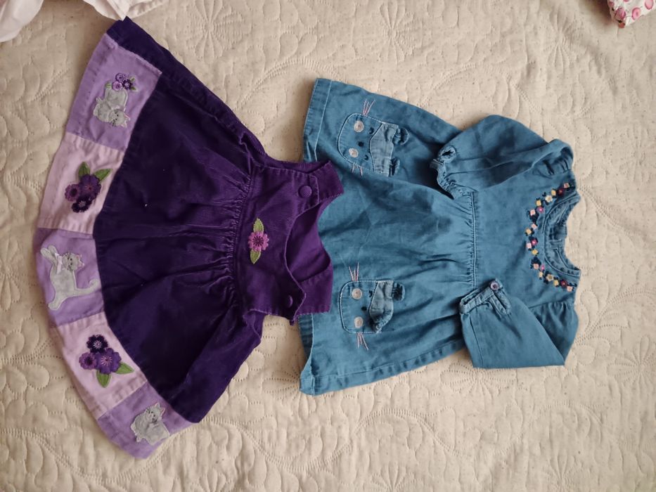 Роклички 3-6 месеца бебе рокля кръщене