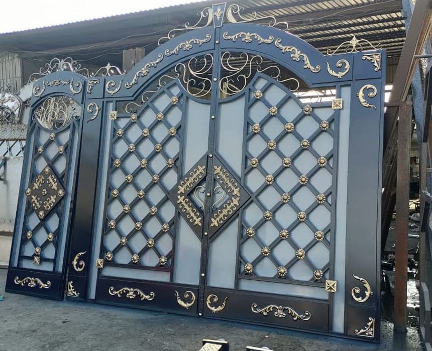 Ворота навес решотка