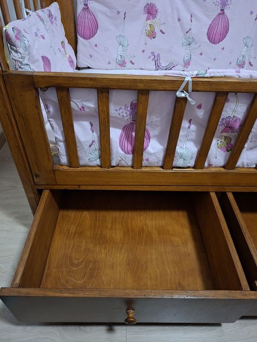 Pătuț bebe din Lemn Masiv