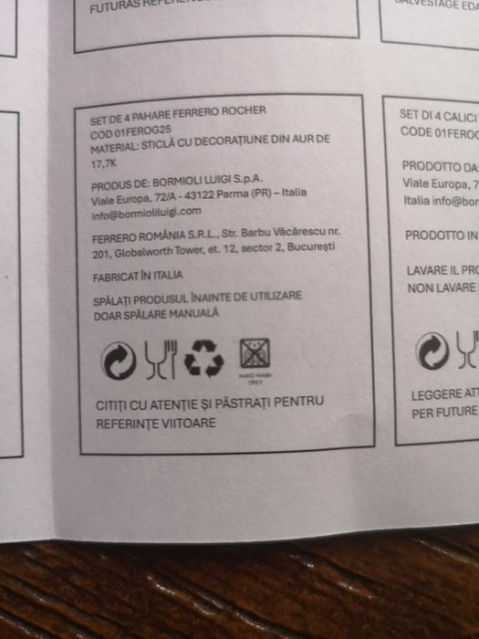 Pahare sampanie cu foita de aur