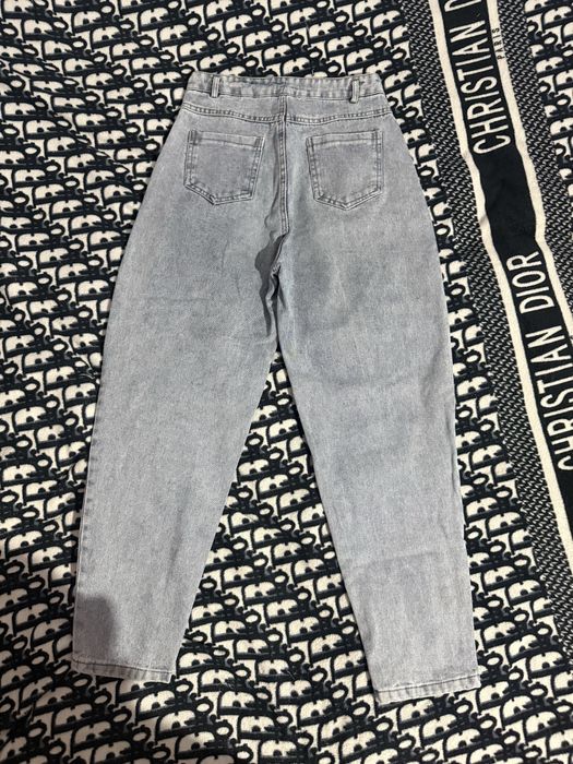 Джинсы мом синий