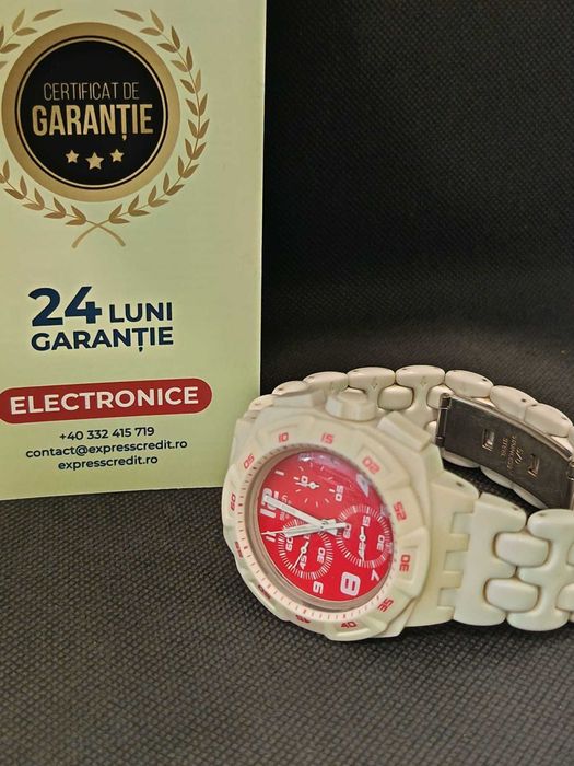 (AG41) Ceas de mana Swatch Red Purity B49071 - Garantie 2 ani!