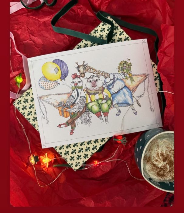 Ограничен брой - Ръчно рисувани картички с уникални илюстрации  за спе