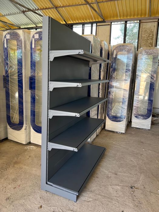 Raft metalic gri antracit pentru supermarket