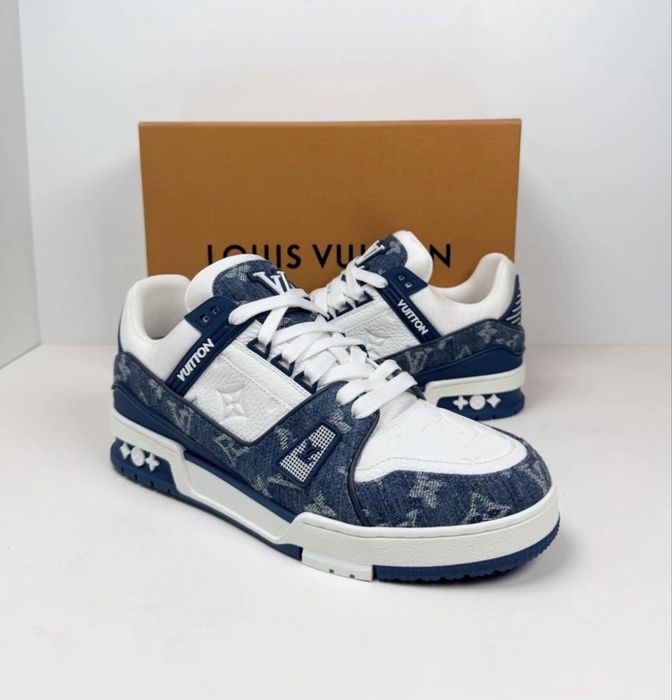 Adidasi Louis Vuitton Trainer Low Navy Color