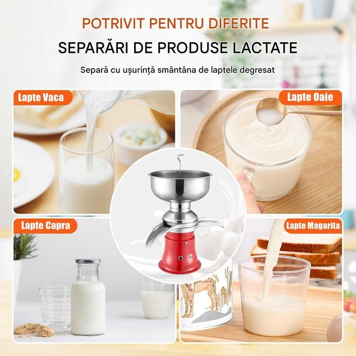 Separator Smantana Electric Aparat Degresat Lapte Procesare 50L/h CS