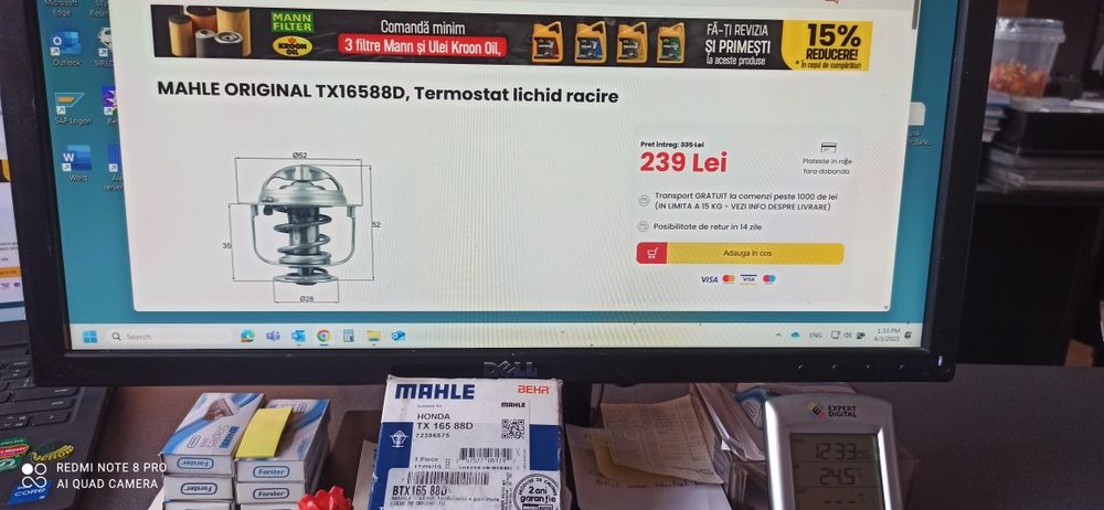 Termostat Honda Jazz Civic Insight