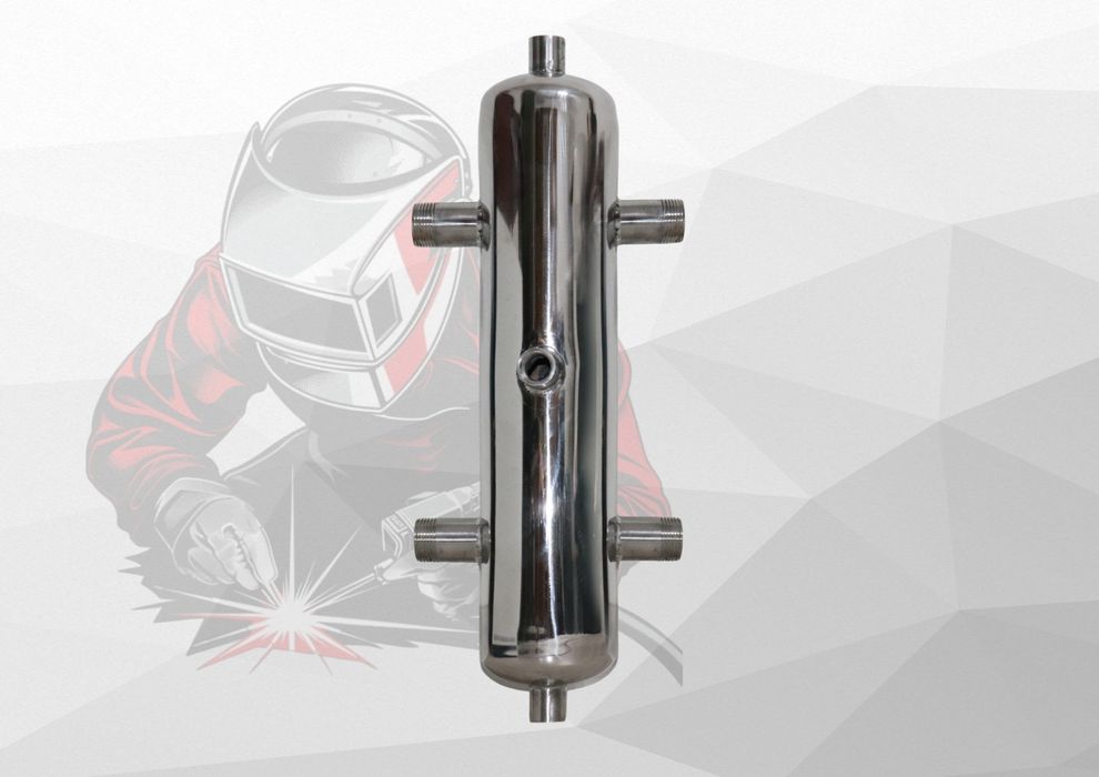 Гидрострелка из нержавеющей стали AISI 304 | Толщина 2 мм