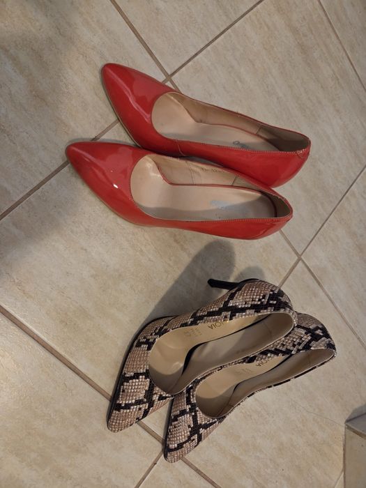 Pantofi stiletto piele naturală