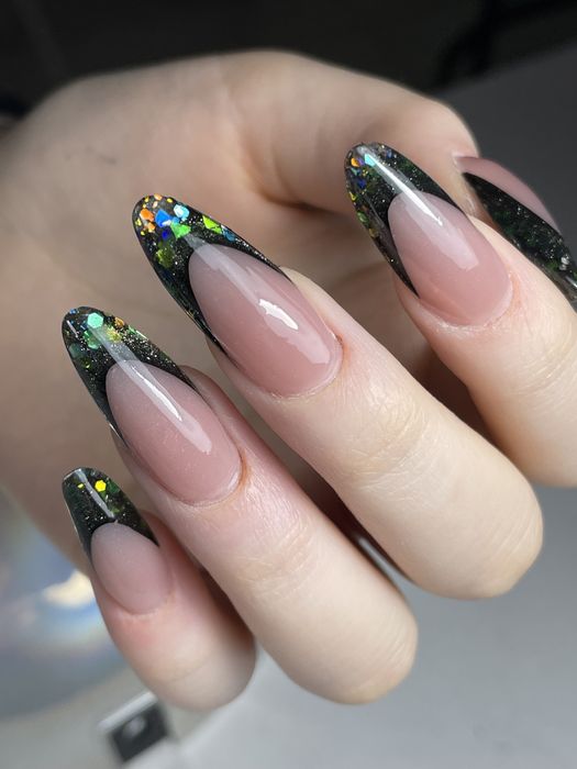 Наращивание ногтей, Укрепление гелем, маникюр