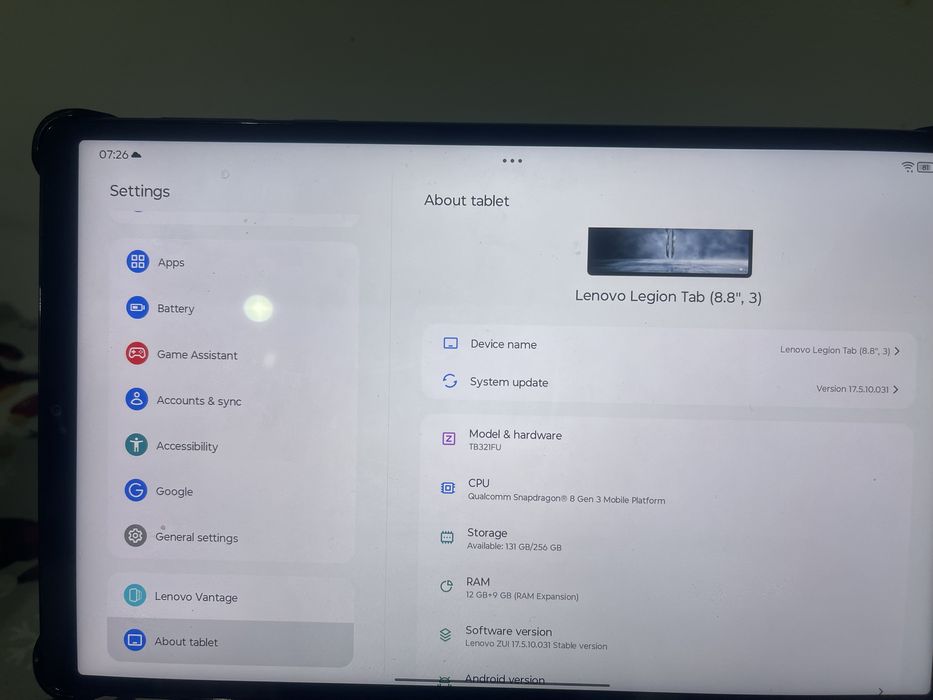 Lenovo legion tab 8.8