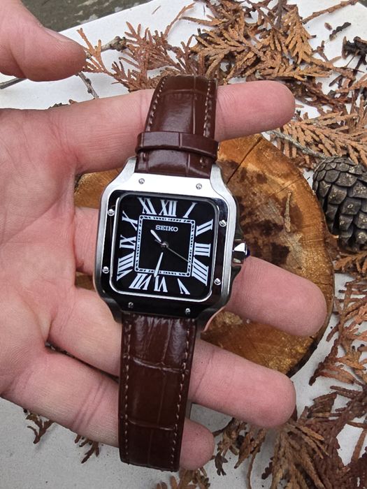 Ceas Seiko Mod "Santos" - Automatic NH35 - 41mm - Custom Build - Nou