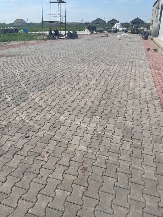 Укладка брусчатки асфальта