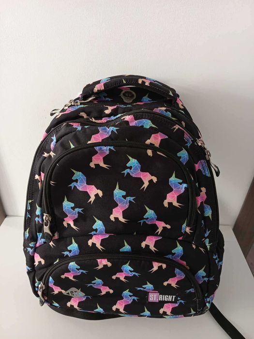 Ghiozdan/Rucsac St.Right cu model Rainbow Unicorns