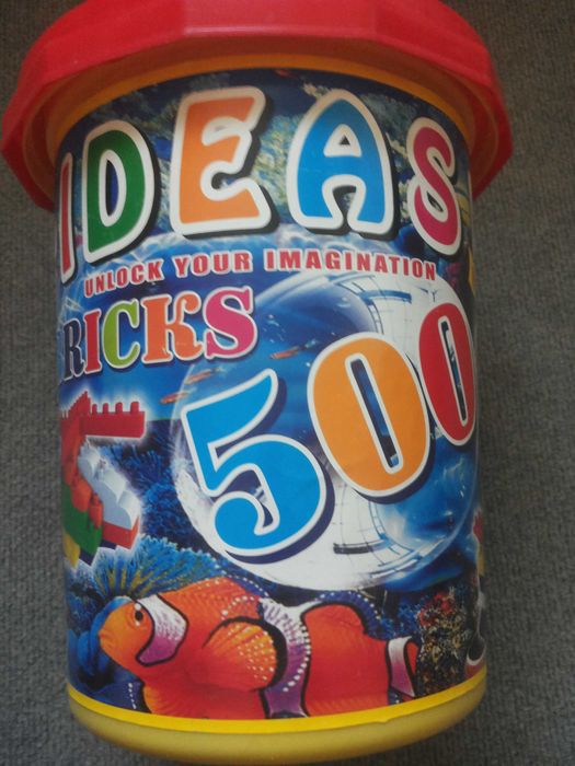 Конструктор детский Lego BRICKS, в пластиковом ведре