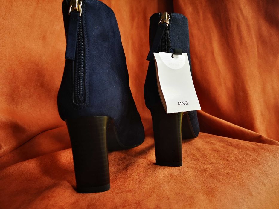 Cizme botine Mango damă noi 40 bleumarin