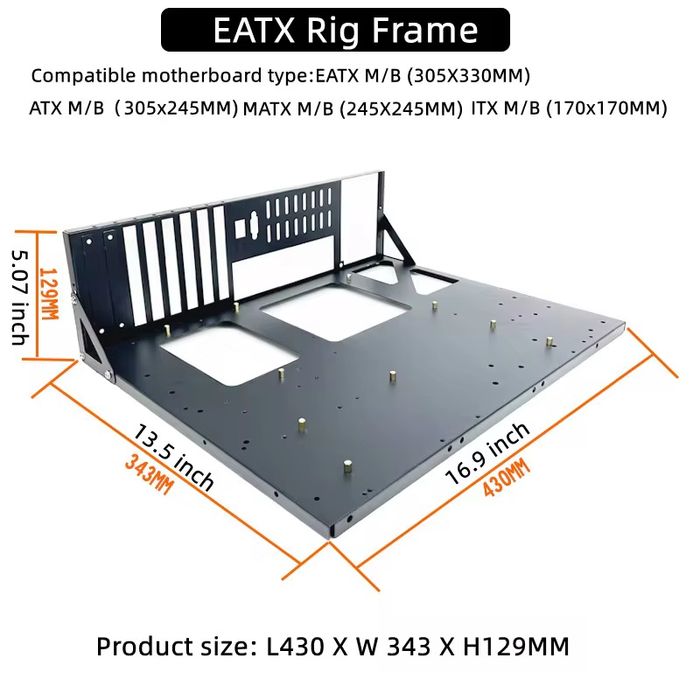 Кутия за Тестване и Сглобяване на PC – Open Frame ATX EATX