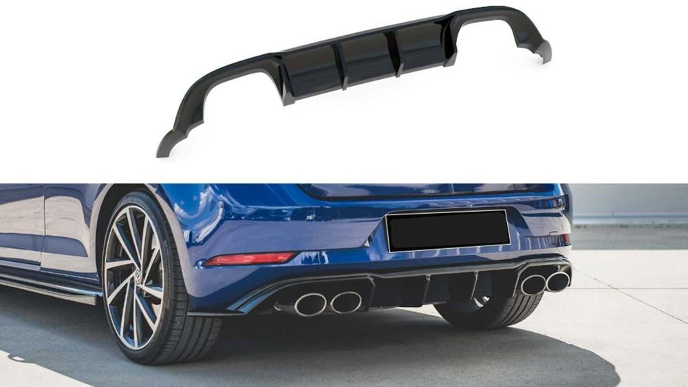 дифузьор / добавка за задна броня голф мк7 / golf mk7 2017 - 2020